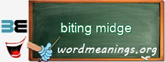 WordMeaning blackboard for biting midge